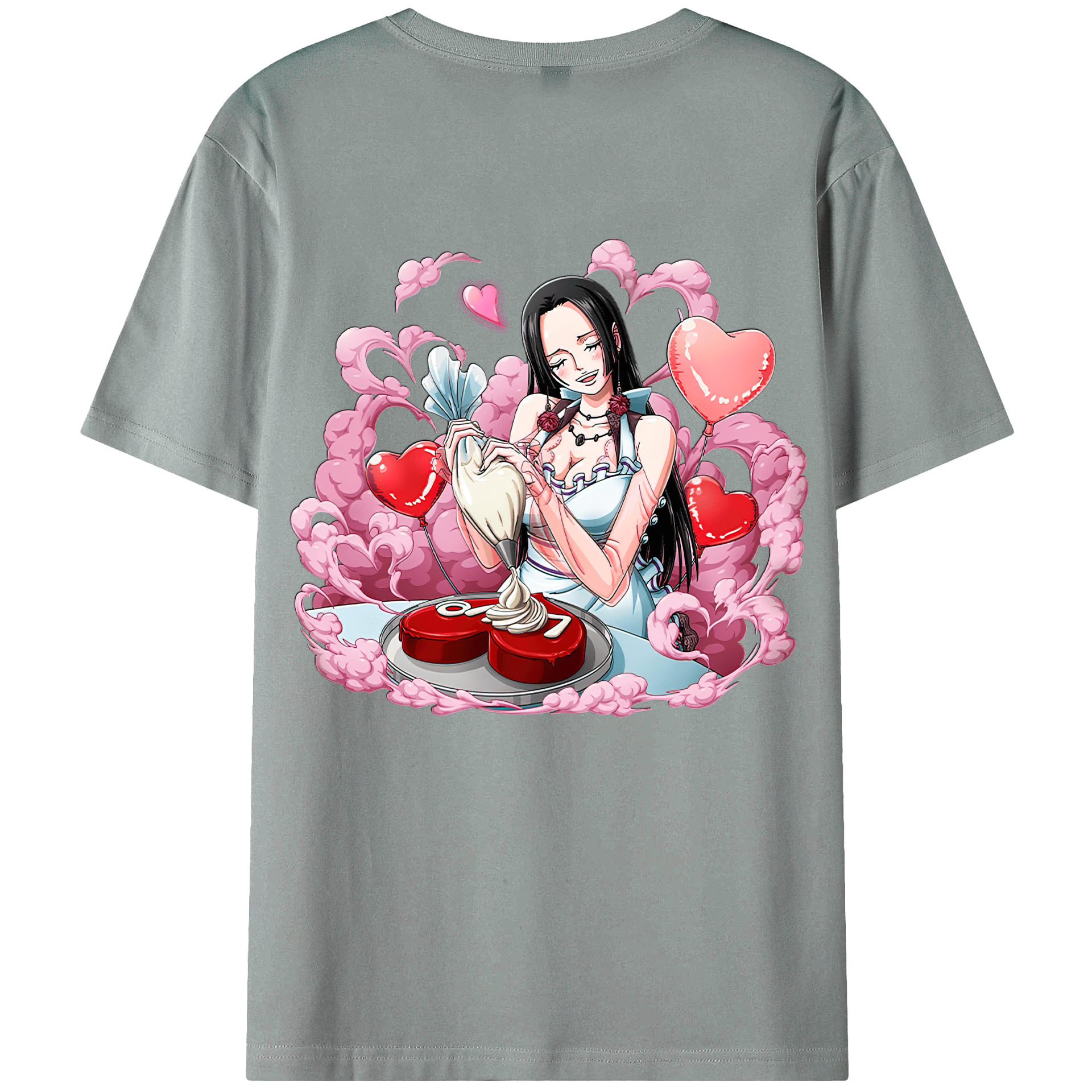 ワンピース ボア・ハンコック ONE PIECE Boa·Hancock 綿100％ メンズ半袖Tシャツ（バックプリント） 通気性